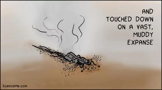 Crash landing cartoon