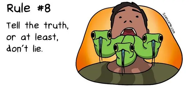 Rule 8: Tell the truth – or, at least, don't lie