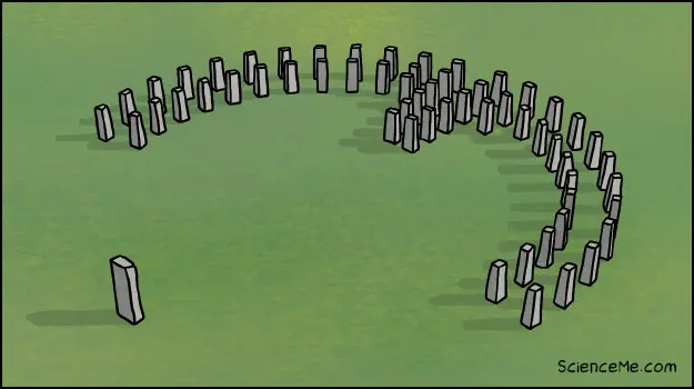 Illustration of the original Bluestones at Stonehenge