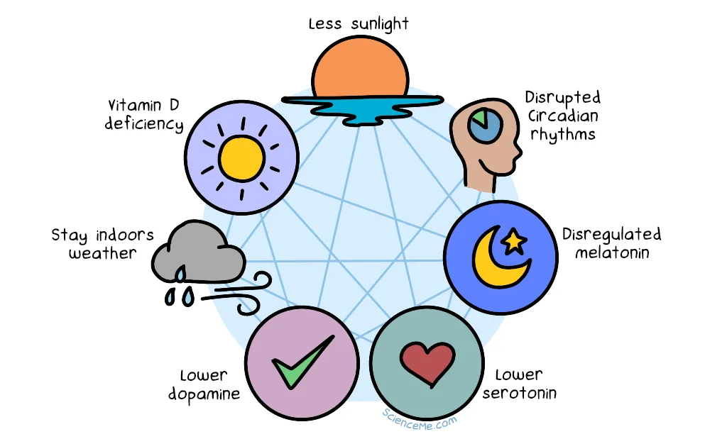What causes Seasonal Affective Disorder (SAD)